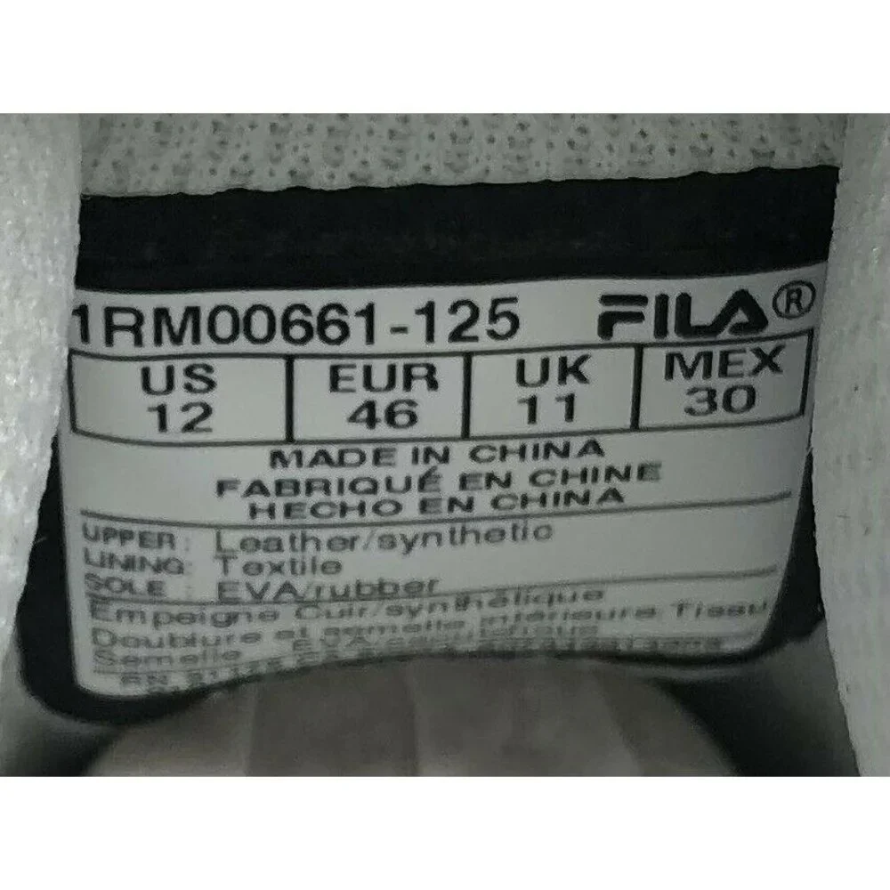 Fila Ray Tracer Shoes Men’s Size 11 and 12 - Picture 8 of 9